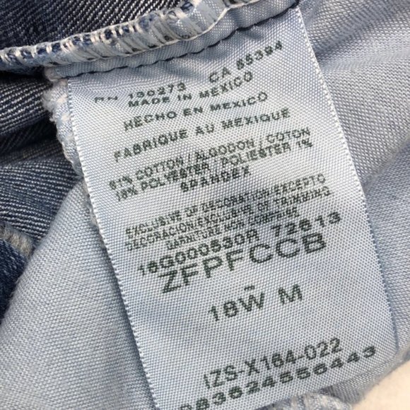 RIDERS BY LEE INDIGO STRAIGHT CUT JEANS 18Wx30 😎 - Picture 3 of 11